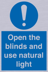 Open the blinds and use natural light
